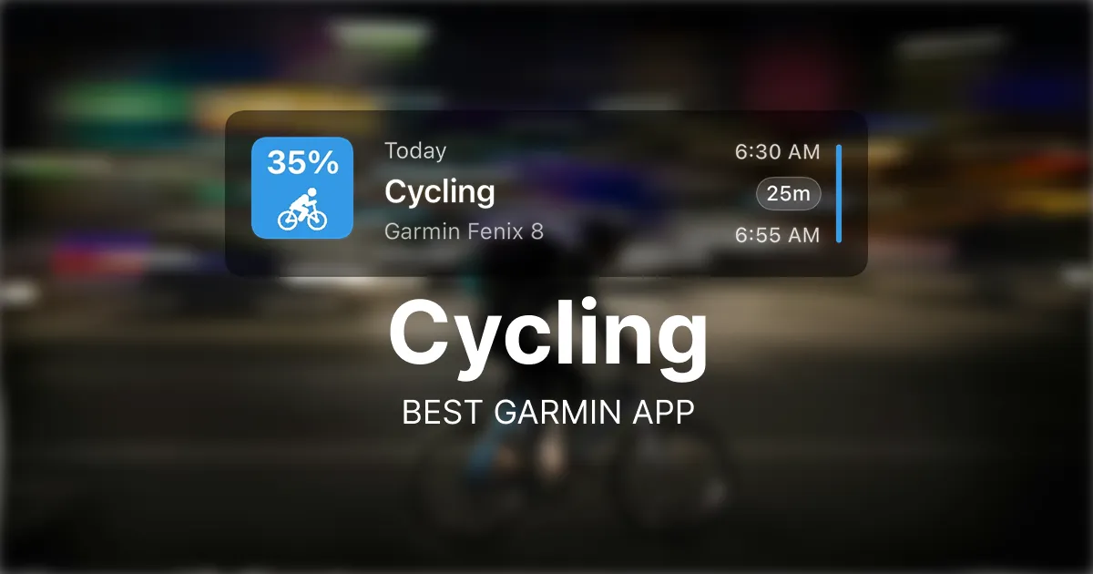 The best Garmin app for cycling