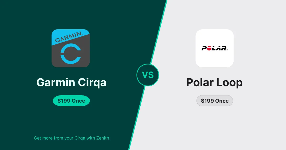 Garmin Cirqa vs Polar Loop
