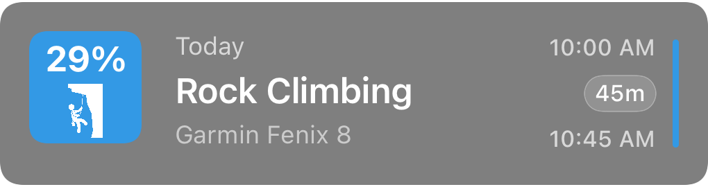 Rock climbing activity